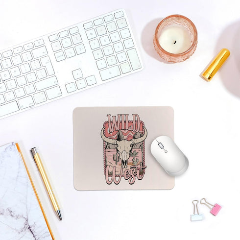 Western Personalized Pink Mouse Pad?Small Mouse Pads for Desk Home Office Gaming Working,Home Decor Accessories Office Supplies,Teen Girls Boys Co...