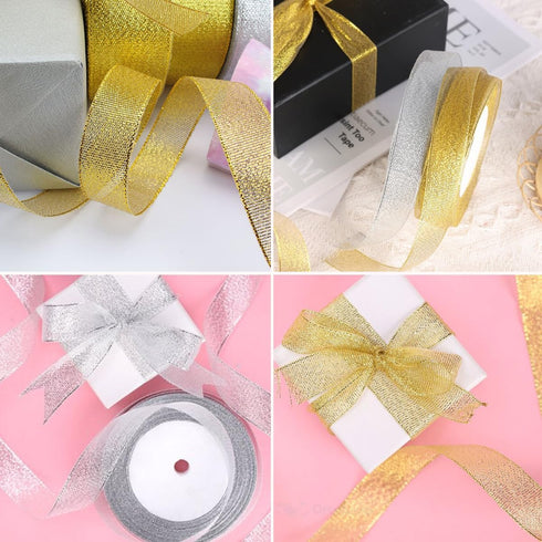Turquoise Blue Glitter Ribbon 1 Inch x 25 Yards, Sparkly Metallic Fabric Ribbons, Sparkly Ribbon for Gift Wrapping, DIY Crafts, Floral Bouquets, B...