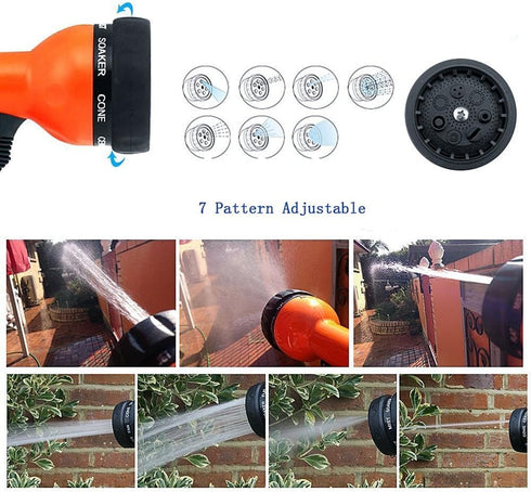 Garden Hose Nozzle Hand Sprayer 7 Pattern High Pressure Watering Nozzles Spray Gun...