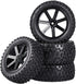 12mm Hex 2.2'' Pre-Glued RC Buggy Wheels and Tires, Out Dia. 3.5'' for 1/10 1/12 1/14 1/16 Off-Road RC Buggy Truck, Set of 4...