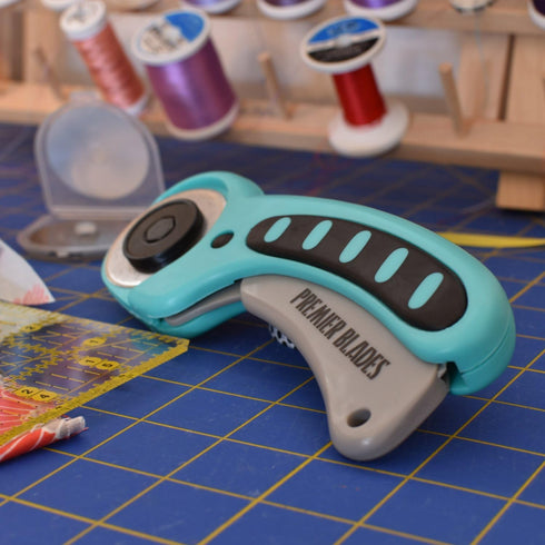 45mm Rotary Cutter Tool (5 EXTRA BLADES INCLUDED) - Quality Stainless Steel Blades - Rotary Cutter for Fabric, Paper, Leather, and More!...