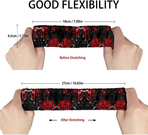 Red Rose Car Rearview Mirrors Cover Universal Inner Rear View Mirror Cover with Elastic Band,Vehicle Interior Accessories for Trucks Van SUV Sedan...