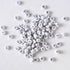 100PCS Letter Beads White Round Acrylic Alphabet Beads Silver Letter A Beads for Jewelry Making Bracelets Necklaces Key Chains DIY 4X7mm...