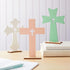 Bright Creations Wooden Crosses for Crafts - 12-Pack, 3 Sizes & Light Brown Unfinished Wood - DIY Blank Crosses with Stands - for Baptism Favors &...