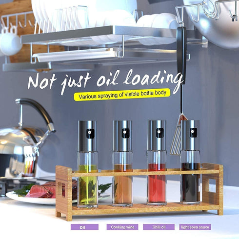 Oil Sprayer for Cooking, Olive Oil Spray Bottle for Kitchen 100ml Glass Olive Oil Sprayer Mister Oil Vinegar Spritzer Sprayer Glass Bottles for Co...