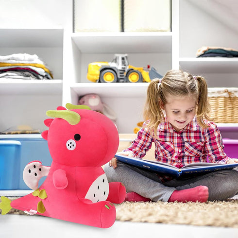 Ditucu Cute Dragon Fruit Dinosaur Stuffed Animals Plush Toys Dolls Soft Dino Pitay Plushie Birthday Gifts for Kids Girls Boys Red 12 inch...