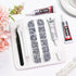 B7000 Clear Glue with 4000PCS Silver Clear Rhinestones for Crafts Clothing Fabric Shoes, Glue Fix Flatback Gems for Nails Face Jewelry, Mixed 5 Si...