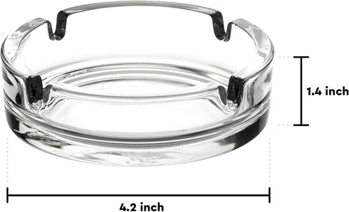 Fargus Glass Ashtrays for Cigarettes, Portable Decorative Modern Ashtray for Home Office Indoor Outdoor Patio Use, Fancy Cute Cool Ash Tray, Pack ...