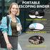 Telescoping 3 Ring Binder-Black, Flexible Binder with Elastic Rubble Spine+3 Round Rings, Flat Writing Binder...