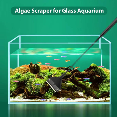 Algae Scraper for Glass Aquarium,Aquarium Razor Scraper with 10 Replaceable Blades,Aquarium Cleaning Tools....