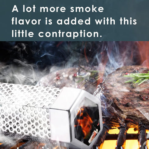12'' Smoke Tube for Pellet Smoker, Premium Stainless Steel Pellet Smoker Tube Grill Accessories for All Grill or Smoker, Hot or Cold Smoking Gener...