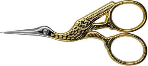 Ultima 3-1/2-Inch Forged, Gold-Plated, Stork Embroidery & Sewing Scissors...