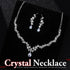 Rhinestone Jewelry Set Silver Sparkly Crystal Prom Necklace Jewelry for Women...