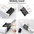 Binder Clips Paper Clamps 1 Inch (48 Pack), Black Office Clips with Clear Storage Container, Bulldog Clips, Paper Clips, Office Supplies...