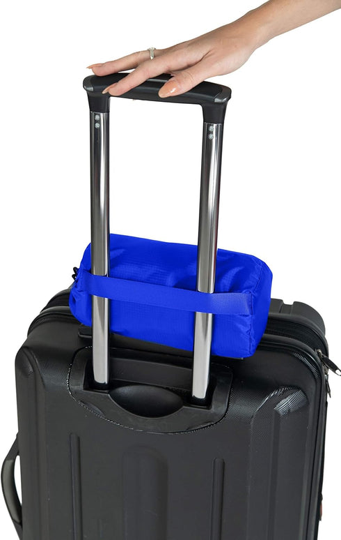 BlueHills Ultra Compact Travel Blanket Pillow in Portable Bag Case Premium Cozy Soft Compact Pack Large Blanket for Airplane Flight Layover Blue -...