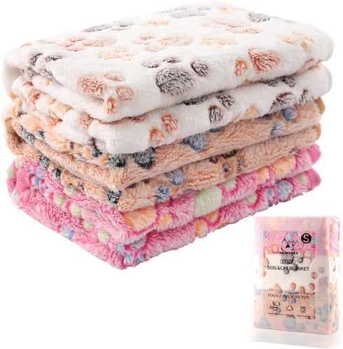 3 Pack Cat and Dog Blanket Soft & Warm Fleece Flannel Pet Blanket, Great Pet Throw for Puppy, Small Dog, Medium Dog & Large Dog (Small)...