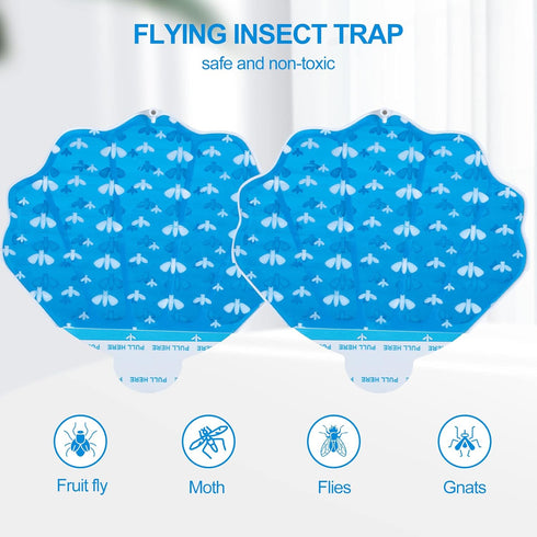 Gnat Traps for House Indoor HU002 Plug-in Fly Trap Indoor, Electric Gnat Killer Indoor Catcher Flying Insect Trap with Night Light UV Attractant C...