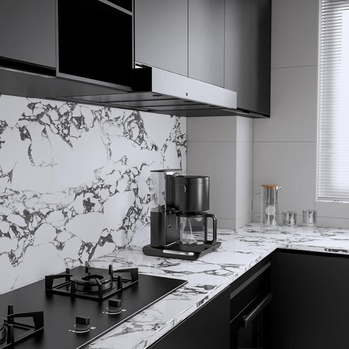 Marble Contact Paper for Countertops Cover -118''x15.7'' Peel and Stick Wallpaper - Removable Self Adhesive Thick Granite Vinyl Film Roll, Calacat...