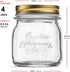 Bormioli Rocco Quattro Stagioni set of 4 Clear Airtight Mason Jars, 8.5 Oz. Made from BPA Free Durable Glass, Made In Italy....