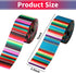 4 Rolls Mexican Fiesta Ribbon 2.5 Inch x 20 Yards Rainbow Stripes Serape Ribbon Craft Ribbon for DIY Wrapping Party Decoration Crafts Decoration (...