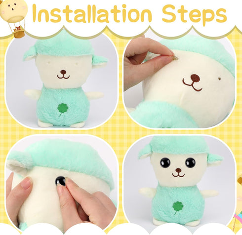 UPINS 600 Pieces 10MM Safety Eyes with Washers Black Plastic Safety Eyes for Amigurumi Doll Crochet Eyes for DIY Crafts Stuffed Animals Making Sup...