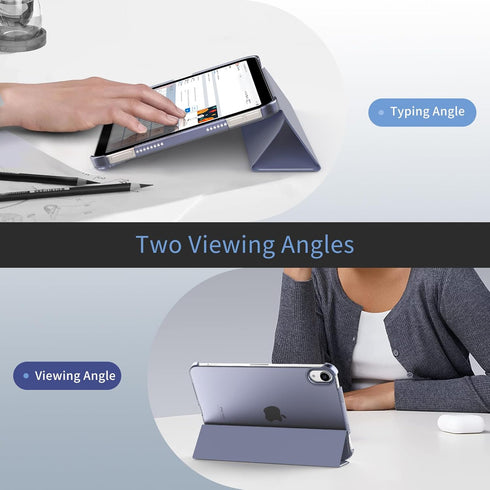 MoKo for iPad mini 7 (A17 Pro) Generation Case 2024, iPad mini 6 Case 2021, 8.3-inch Slim Lightweight Protective Hard Back PC Shell Stand Cover Su...