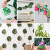 OurWarm 24pcs Large Artificial Tropical Palm Leaves, Faux Safari Leaves Monstera Fake Leaves, Hawaiian Luau Party Jungle Beach Theme Decorations f...