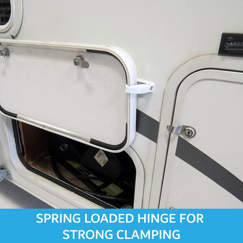 NU-SET | 4RV013 RV Baggage Door Catch | 4 Pack | RV Accessories & Door Hardware (White)...