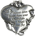 Cathedral Art Heart Visor Clip, Never Drive Faster Silver, 2 inches...