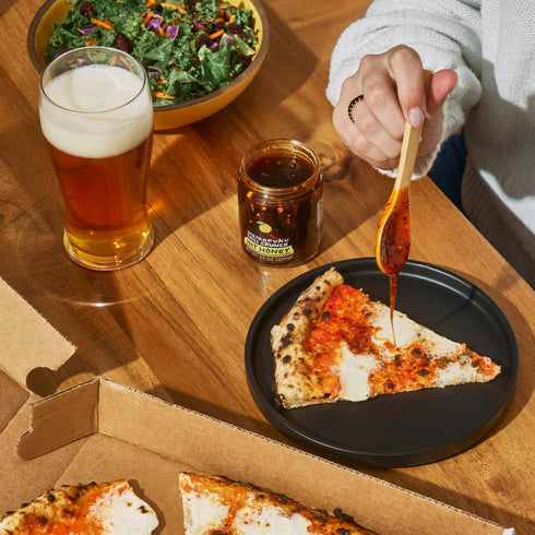 Momofuku Hot Honey Chili Crunch by David Chang 7.7 oz, Oil with Premium Wildflower Honey, Garlic and Shallots, Chili Crisp for Cooking, as Sauce o...