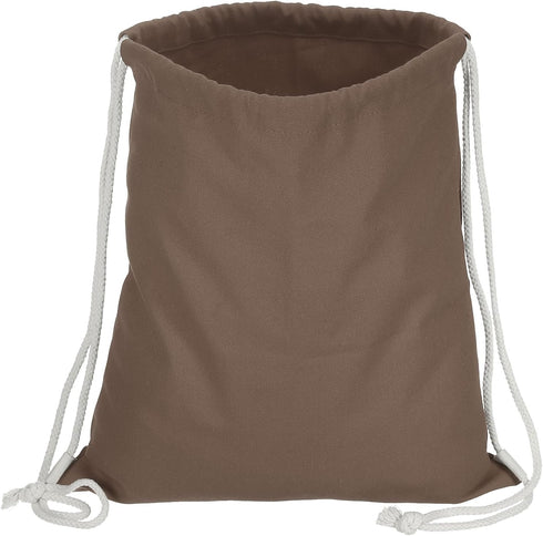 PATIKIL Cotton Drawstring Bags, Cotton Drawstring Backpack Foldable Sports Gym Bags for Women Men Gym Sports Trip, Brown...