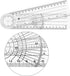 OIIKI 7PCS Goniometer Set - Including 6/8/12inch Goniometer, 8inch Spinal Goniometer, 6inch 180 degree Goniometer, Finger Goniometer, 1PC Blue Mea...