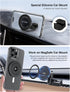 EWA MagOne Ultra (Plate Edition) Phone Grip Stand with Leather Finger Strap, Removable Magnetic Ring Holder Kickstand Loop, Double-Sided Magnetic ...