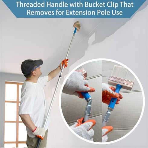 3 Pack (4,5,6inch) Heavy Duty Professional Stain Brush,Paint Brush,Paint Brushes,Double Thick 1.18 inch,Fence Brush,Paint Brush for Walls,Painters...