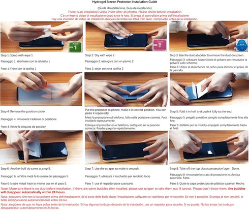 High Sensitivity Hydrogel Screen Protector for Motorola Edge 30 Fusion, 2 Pieces Transparent Soft TPU Protective Film (NOT Tempered Glass) [Finger...