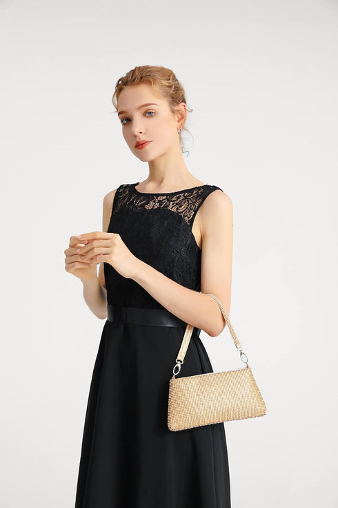 Rhinestone Evening Bag Clutch Glitter Sparkly Purse for Women...