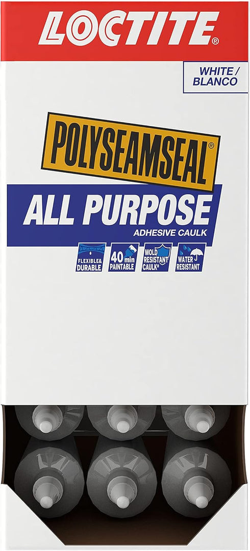 Polyseamseal 2139006 5.5 Oz White All Purpose Adhesive Caulk...