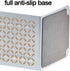Acrimet Metal Bookends, Non-Skid Book Stand for Shelves, Heavy Duty Book Stopper, 6-7/8" H x 4" W x 4-1/2“ D, (White Bookend with Gold Design), 1 ...