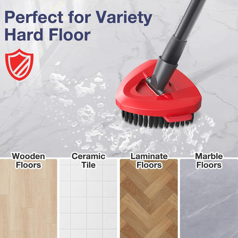 2 Pack Spin Mop Scrub Brush Head Replacement for RinseClean 2-Tank System, Hard Bristle Scrubber Brush for Floor Cleaning Accessories (Not Fit for...