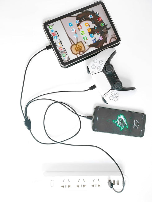 Herfair 3-in-1 Micro USB Splitter, 480Mbps Data Sync, 3 USB to Multi Micro USB Adapter Wires Leads for All Micro USB Equipped Devices......