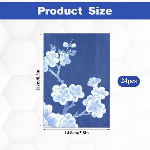 Cyanotype Paper Kit, 24 Pcs Sun Print Paper Kit A5 Solar Drawing Paper Sensitivity Nature Printing Paper for Arts Crafts DIY Project (5.8 x 8.3 In...