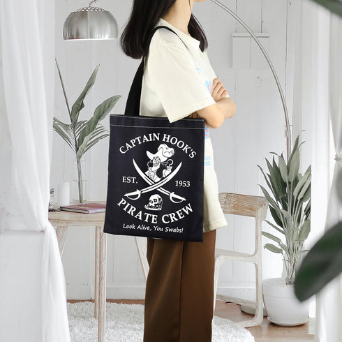ENSIANTH Captain Hooks Pirate Crew Tote Bag Magical Kingdom Trip Gift Villain Gang Shoulder Bag Cruise Vacation Gift...