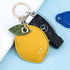 Cute Leather Keychain Case for Apple AirTag, Tile Mate, Galaxy SmartTag, eufy SmartTrack Link and Key Fob, Anti-Scratch (lemon)...