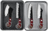 4pcs Pocket Knife Set Mini Chef Cleaver Knife with Leather Sheaths and Iron Case for Box Cutter, Cutting Fruits and Necklace Pendant Decor...
