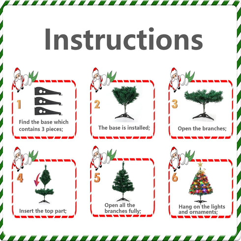 Mini Xmas Tree, 24"/60cm Artificial Small Tabletop Christmas Pine Tree with Ornaments for Holiday Home Office Decoration...
