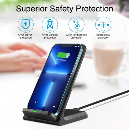 Wireless Charger for Samsung Galaxy S24+ | S24 Ultra | S23 | S22 | S21 | S20 FE | S10 | S10e | S9 Plus | S8 | Note 20 | 10 | 9 | 8 | Z Flip Fold 5...