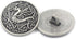 Bezelry 10 Pieces Spitfire Celtic Dragon Metal Shank Buttons. 25mm (1 inch) (Antique Silver)...