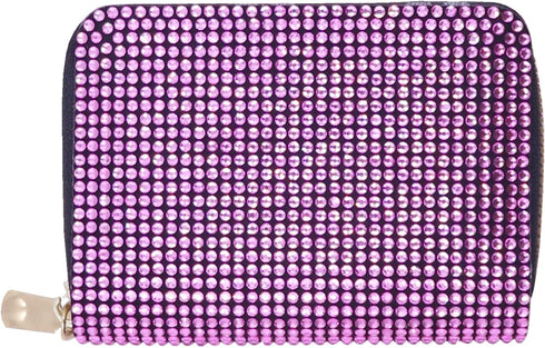 Women's Rhinestone Credit Card Holder Fashion Zipper RFID Card Case Organizer Bling Sparkle Slim Small Pouch Wallet...