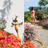 4 Way Brass Garden Hose Splitter Heavy Duty Garden Tap Hose Adapter Nozzle Switcher Connector with 4 Shut-Off Valves for Garden Irrigation Waterin...