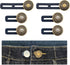 FXHDC-M 6pcs Button Extenders for Jeans Strong Pants Button Extender Waist Expanders for Women Men Trousers, No Sewing Instant Waistband Extension...